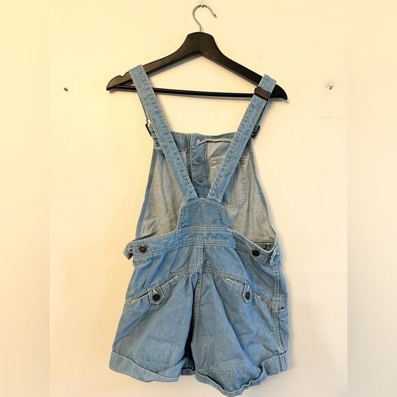 Vintage RARE hang ten 70s overalls denim short overalls summer sanfordized XS - Picture 5 of 11